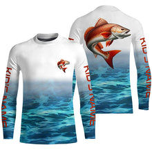 Load image into Gallery viewer, Personalized Redfish Fishing Jerseys, Redfish Puppy Drum Saltwater Tournament Fishing Shirts IPHW5700