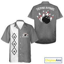 Load image into Gallery viewer, Custom Classic Vintage Argyle Bowling Men And Women Button Up, Retro Bowling Team Shirt IPHW10068