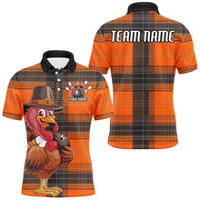 Load image into Gallery viewer, Custom Funny Turkey Bowling Shirts For Men, Thanksgiving Bowling Team Shirt Bowler Outfits IPHW7638