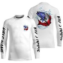 Load image into Gallery viewer, Personalized American Flag Redfish Fishing Shirts, Patriotic Redfish Long Sleeve Fishing Shirts IPHW6272