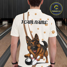 Load image into Gallery viewer, Custom Funny German Shepherd Dog Men Bowling Team Shirt, Dog Lovers Bowling Uniform IPHW10210