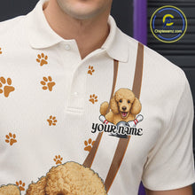Load image into Gallery viewer, Custom Funny Poodle Dog Men Bowling Team Shirt, Dog Lovers Bowling Uniform IPHW10211