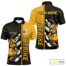 Load image into Gallery viewer, Custom Strike Bee Bowling Polo Shirts For Men, Bee Bowling Team Bowlers Outfit IPHW9047