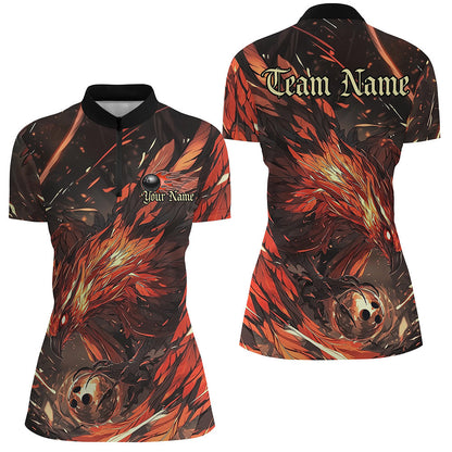 Custom Phoenix Bowling Shirts For Women, Phoenix Bowling Team Jerseys Team Outfits IPHW7663