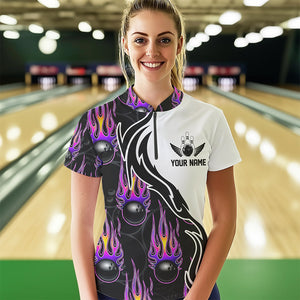 Custom Bowling Shirts For Women, Personalized Bowling Team Jerseys IPHW4598