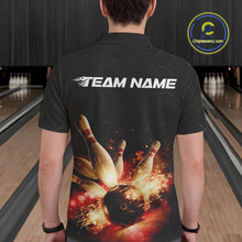 Load image into Gallery viewer, Custom Dreamy Bowling Polo Shirts For Men, Bokeh Bowling Team Shirt IPHW9442