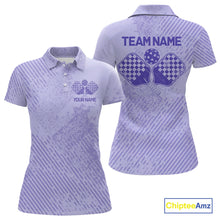 Load image into Gallery viewer, Custom Vintage Purple Pickleball Team Polo Shirts For Women, Pickleball Jerseys IPHW9313