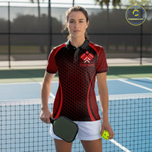 Load image into Gallery viewer, Custom Red Pickleball Shirts For Women, Women's Pickleball Outfit Pickleball Team Shirts IPHW10693
