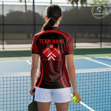 Load image into Gallery viewer, Custom Red Pickleball Shirts For Women, Women's Pickleball Outfit Pickleball Team Shirts IPHW10693