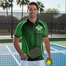 Load image into Gallery viewer, Custom Green Pickleball Shirts For Men, Men's Pickleball Outfit Pickleball Team Shirts IPHW10694