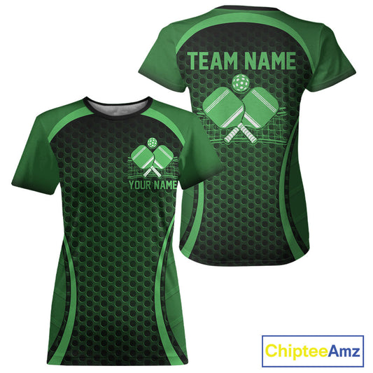 Custom Green Pickleball For Women, Women's Pickleball Outfit Pickleball Team IPHW10694