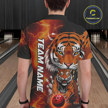 Load image into Gallery viewer, Custom Thunder Lightning Tiger Bowling Polo Shirts For Men, Bowling Team Outfit IPHW9093