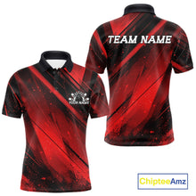 Load image into Gallery viewer, Red and black sports jersey with 'Team Name' text on a white background, featuring Chiptee Amz branding.