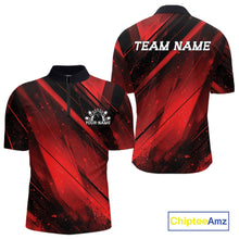 Load image into Gallery viewer, Red and black sports jersey with 'Team Name' text on a white background, featuring Chiptee Amz branding.