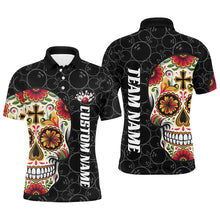 Load image into Gallery viewer, Custom Sugar Skull Bowling Shirts For Men, Halloween Bowling Team Shirts Bowlers Outfits IPHW7430