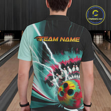 Load image into Gallery viewer, Custom Colorful Tie Dye Bowling Polo Shirts For Men, Rainbow Bowlers Outfit IPHW9117