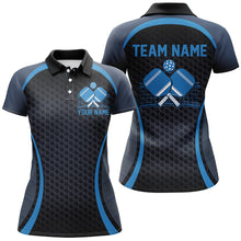Load image into Gallery viewer, Custom Blue Pickleball Shirts For Women, Women&#39;s Pickleball Outfit Pickleball Team Shirts IPHW7442