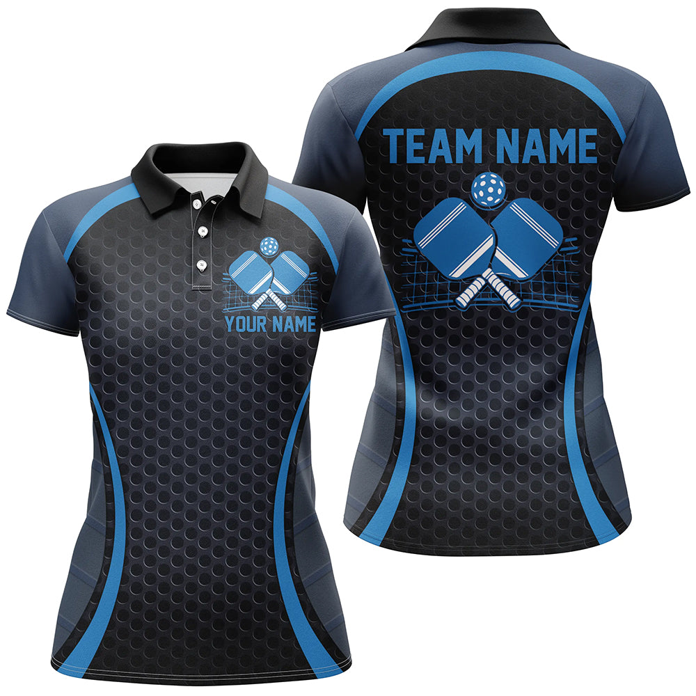 Custom Blue Pickleball Shirts For Women, Women's Pickleball Outfit Pickleball Team Shirts IPHW7442