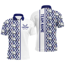 Load image into Gallery viewer, Blue Argyle Custom Bowling Polo Shirts For Men And Women, Custom Bowling Uniforms IPHW6967