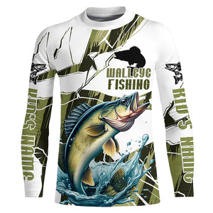 Wallyee Fishing Custom Long Sleeve Tournament Shirts, Fishing Camo Walleye Fisherman Jerseys IPHW6455