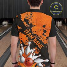 Load image into Gallery viewer, Split Happens Funny Unisex Orange Strike Bowling Shirts For Bowling Team, Bowling Apparel IPHW6171