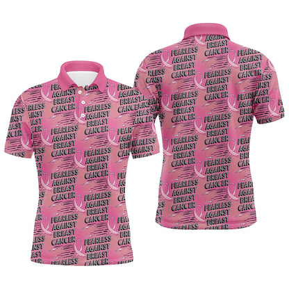 Fearless Against Breast Cancer Custom Polo Shirts, Breast Cancer Awareness Jerseys For Team IPHW7009