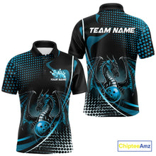 Load image into Gallery viewer, Custom Red Dragon Bowling Jerseys, Mystical Bowling Team Uniform Polo Shirts For Men IPHW9536