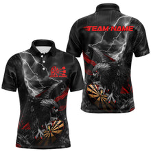 Load image into Gallery viewer, Custom Thunder Lightning Red Eagle Dart Polo Shirts For Men, Dart Team Jerseys With Name IPHW8484