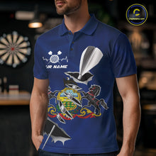 Load image into Gallery viewer, Custom Pennsylvania State Flag Silver Dart Steel Tip Dart Men Polo Shirt, Dart Team Jerseys IPHW10566