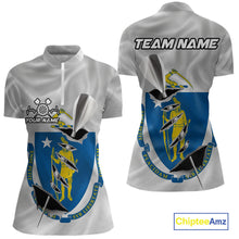 Load image into Gallery viewer, Custom Massachusetts State Flag Silver Dart Steel Tip Dart Women Shirt, Dart Team Jersey IPHW10567
