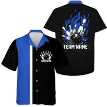 Load image into Gallery viewer, Flame Bowling Custom Retro Bowling Shirts, Vintage Bowling Team Shirts Bowlers Outfit IPHW7255