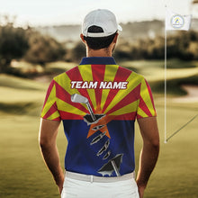 Load image into Gallery viewer, Custom Arizona State Flag Golf Club Patriotic Golf Team Shirt For Men, Golfer Outfits IPHW10583