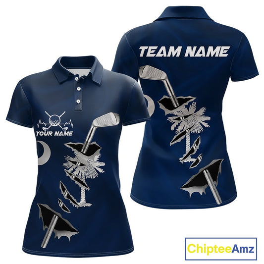 Custom South Carolina State Flag Golf Club Golf Team Shirt For Women, SC Golfer Outfits IPHW10584