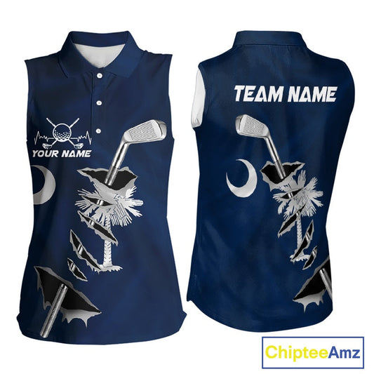 Custom South Carolina State Flag Golf Club Golf Team Shirt For Women, SC Golfer Outfits IPHW10584