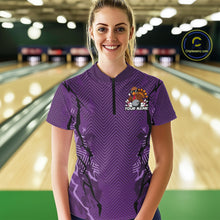 Load image into Gallery viewer, Purple Custom Funny Turkey Bowling Jerseys, Bowling Team League Shirt Women Outfit IPHW10811