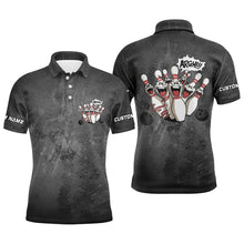 Load image into Gallery viewer, Angry Bowling Pins Face Custom Funny Bowling Shirts For Men And Women, Vintage Bowlers Outfits IPHW6696