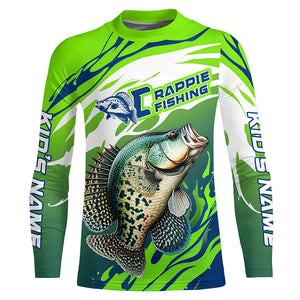 Personalized Crappie Fishing Jerseys, Crappie Fishing Long Sleeve Tournament Fishing Shirts IPHW7027