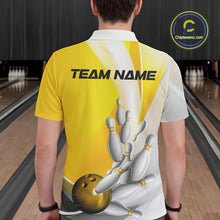 Load image into Gallery viewer, Custom Gold Bowling Polo Shirts For Men, Bowling Team Shirt Bowlers Outfit IPHW9230