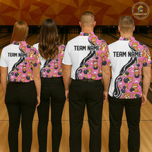 Load image into Gallery viewer, Custom Cute Funny Ginger Tabby Cat Bowling Men Polo Shirts, Cat Bowling Team Shirt IPHW10319