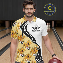 Load image into Gallery viewer, Custom Funny Golden Retriever Dog Men Bowling Team Shirt, Dog Lovers Bowling Uniform IPHW10321