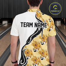 Load image into Gallery viewer, Custom Funny Golden Retriever Dog Men Bowling Team Shirt, Dog Lovers Bowling Uniform IPHW10321