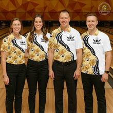 Load image into Gallery viewer, Custom Funny Golden Retriever Dog Men Bowling Team Shirt, Dog Lovers Bowling Uniform IPHW10321