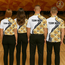 Load image into Gallery viewer, Custom Funny Golden Retriever Dog Men Bowling Team Shirt, Dog Lovers Bowling Uniform IPHW10321