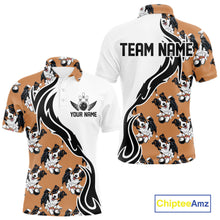 Load image into Gallery viewer, Custom Funny Border Collie Dog Men Bowling Team Shirt, Dog Lovers Bowling Uniform IPHW10322