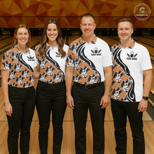 Load image into Gallery viewer, Custom Funny Border Collie Dog Men Bowling Team Shirt, Dog Lovers Bowling Uniform IPHW10322