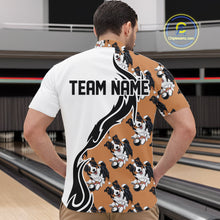 Load image into Gallery viewer, Custom Funny Border Collie Dog Men Bowling Team Shirt, Dog Lovers Bowling Uniform IPHW10322