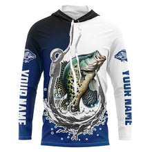 Load image into Gallery viewer, Custom Crappie Long Sleeve Fishing Shirts, Fish Hook Shirt Design Crappie Fishing Jerseys IPHW6222