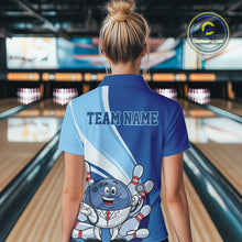 Load image into Gallery viewer, Custom Blue Doctor Bowling Quarter-Zip Shirts For Women, Funny Doctor Bowling Jerseys IPHW9239