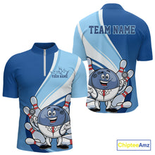 Load image into Gallery viewer, Custom Blue Doctor Bowling Quarter-Zip Shirts For Men, Funny Doctor Bowling Jerseys IPHW9239