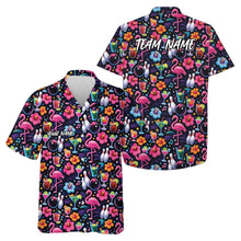 Load image into Gallery viewer, Custom Colorful Tropical Plants And Flamingo Hawaiian Bowling Shirt For Men And Women IPHW10858